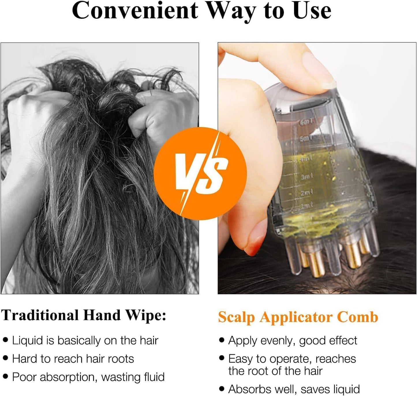 Scalp Applicator & Deep Root Hair Comb – Precision Oil & Serum Dispenser